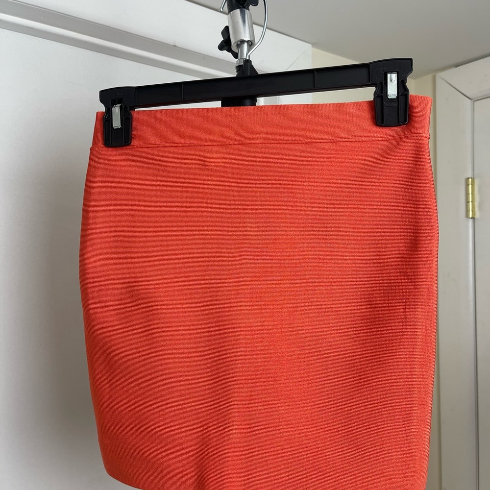 Marciano Orange Mini Bandage Skirt XS